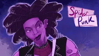 REAL TIME HOBIE BROWN Spider-Punk Digital Art - Spider-Man: Across the Spider-verse