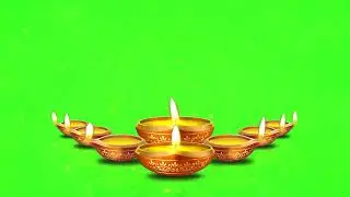 Diwali Diya Animation Green Screen 