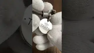Адресник медальон для собаки с короной | Handmade pet id tag, dogtag