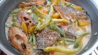 GINATAANG TILAPIA WITH KALABASA,SITAW AT OKRA!HEALTHY AND YUMMYLECIOUS!!!