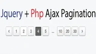 Advanced Jquery Pagination using Ajax and php - Introduction