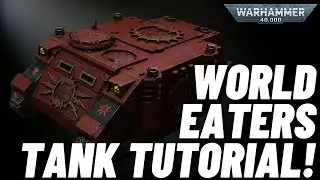 How to paint a World Eaters tank!  Warhammer 40k Rhino tutorial -Suitable for Beginners!