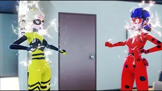 【MMD Miraculous】Body Switching (Ladybug and Queen Bee)【60fps】