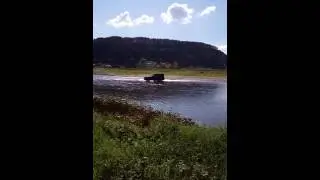 Как проехать реку на Discovery 3. 2,7L Inzer River passed normally
