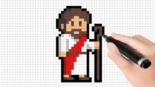 Cara menggambar Yesus spesial Paskah | Easy Pixel Art