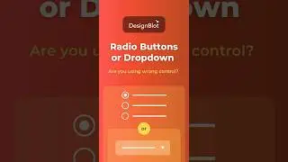Radio buttons or dropdown? Are you using wrong control? #uiux #ui #visualdesign #radiobutton #tips