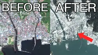 Natural Disaster Damage visible on Google Earth