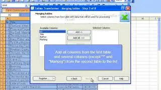 How to merge two different Excel tables into one
