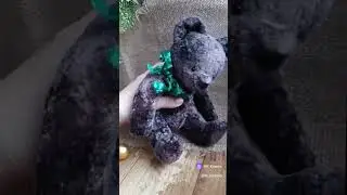 Медведь из винтажного плюша по выкройке 1940 года с ревуном #ручная_работа #мишка#плюшевыймишка