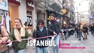 YURTSUZLARDAN  İSTANBUL İSTİKLAL'DE FATURALI EYLEM
