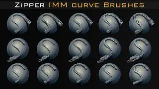 120 ZBrush Zipper IMM Curve Brushes