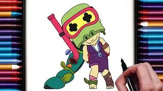 How to Draw Alli From Brawl Stars | New Mythic Brawler | Step-by-Step Drawing Tutorial
