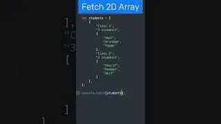 Fetch 2D Array | JavaScript | #shorts #javascript #array