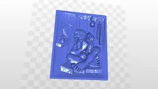 Bas-Relief STL Model for 3D printers or CNC routers