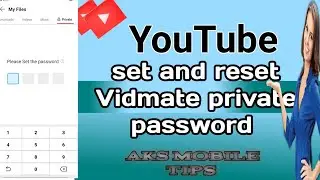 Vidmate ka password tode// how to remove private password Vidmate// how to set Vidmate password