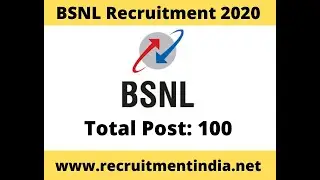 BSNL RECUIREMENT 2020 | LASTDATE |APPLICATION PROCESS