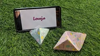 How To Make  Origami Phone Stand  , very easy in 1 minute