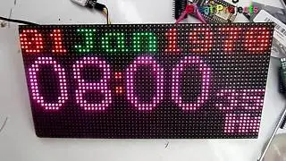 ESP8266 WebServer Weather Station DHT22 RGB Matrix P4 Clock