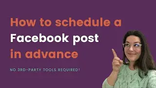 How to schedule a Facebook post in advance