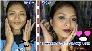 Blue smudged kohl eye makeup | Wedding guest look in 10 minutes 🤭