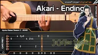 Jujutsu Kaisen S2 ED - AKARI - Acoustic (Fingerstyle Guitar Cover) TAB Tutorial