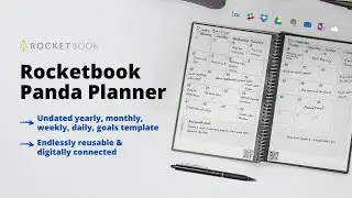 Rocketbook Panda Planner | The BEST Endlessly Reusable, Cloud-Connected & Goal Planning Notebook!