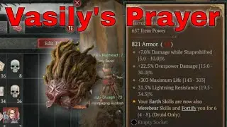 Diablo IV Unique Items -  Vasily's Prayer (Druid Helm)