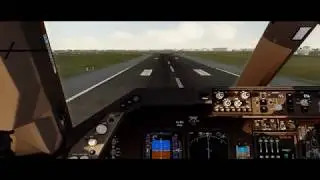 P3D v5 Landing at EHAM B748