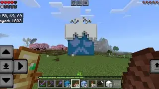 I built they blizzard fruit from blox fruits in minecraft