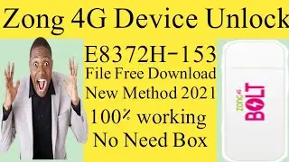 zong Wingle Unlock | e8372h-153 zong unlock 21.333 | How to Unlock Zong 4G Wingle E8372h 153