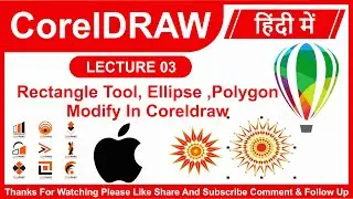 Lecture 3 Modify Rectangle Tool Ellipse,Polygon In Coreldraw