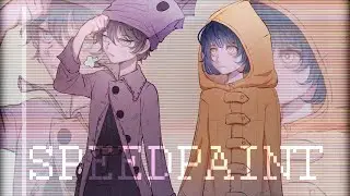 Little nightmares 2 |Speedpaint| Mono and Six