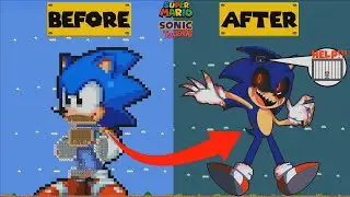 Sonic TRANSFORMS into Sonic EXE (Mario and Sonic Maze ANIMATION)