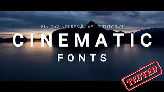 Schriftart hinzufügen Davinci Resolve | PLUS 3 CINEMATIC FONTS 🔥🎬
