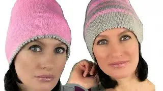 Вяжем шапочку 2в1 🧶Reversible Seamless Beanie | Double-Layer Pink Hat (My Original Design!)