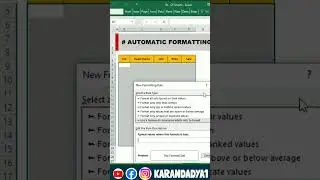 Automatic border in excel | Formatting rules in excel 