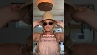 bucket hat hairstyle 👒 #easyhairstyle #beachhair #heatlesshairstyles