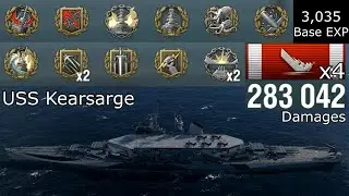 My Best Kearsarge Play. [283k Damages, 4 Kills] (Minor Edited Replay)
