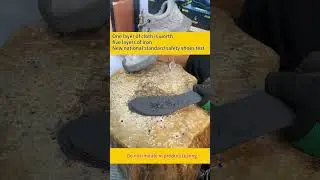 Safety shoe quality testing.0266F.