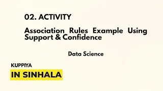 02 Association Rules Example Using Support & Confidence | Data Mining (Sinhala)