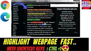 How to highlight website text - shortcut keys to highlight webpage on google PC extension