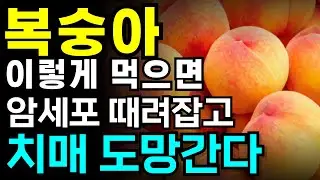 복숭아와 함께 먹으면 치매 예방? 50대 필수 건강 비법 공개 복숭아효능 치매예방 암예방 당뇨 건강비법 항산화효과