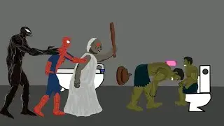 Hulk vs Granny vs Spiderman Funny Animation - Drawing Cartoon 2 hd