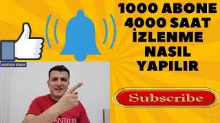 Youtube 1000 Abone 4000 Saat İzlenme 30 Günde Nasıl Yapılır ? 2024