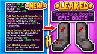 Hypixel Skyblock : *NEW* LEAKED TARANTULA BOOTS! | Minecraft Skyblock (91)