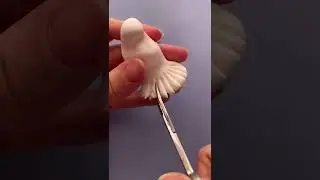 how to make a pigeon / Как слепить голубя из воздушного пластилина 🕊 голубь мира
