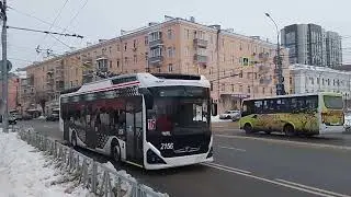 Троллейбус ПКТС-6281.00 "Адмирал" борт.номер 2156 следует по маршруту 16