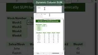 Don't SUM in Excel‼️Instead use Amazing function 