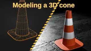 Step-by-step tutorial: Creating a cone in Blender 4.0. #3dblender #blender3d