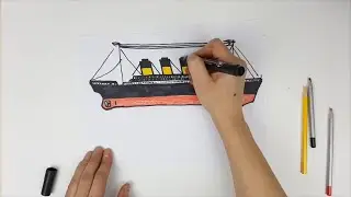 How To Draw TITANIC Ship Step by Step / Easy Titanic Drawing for Beginners